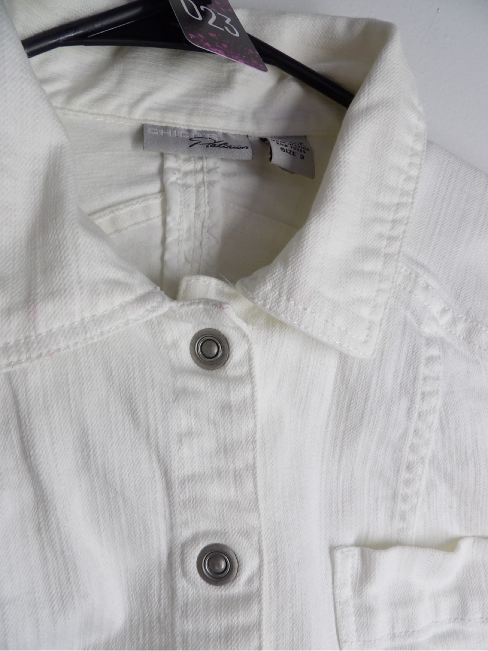 Chico's White Sleeveless Button-Front Vest - Picture 3 of 4